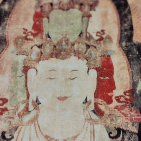 Vivienne Tam 90s Kuan Yin Buddha cotton Velvet archival Runway Skirt▪️ rare LG - Picture 7 of 11